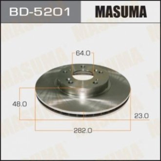 Диск гальмівний передній Honda Civic (06-12) (кратно 2 шт) MASUMA BD5201