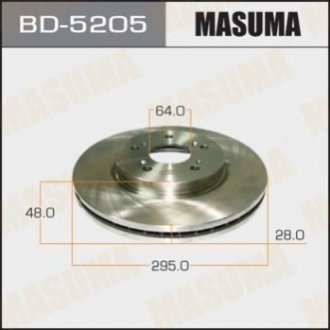 Гальмівний диск (кратно 2 шт) MASUMA BD5205