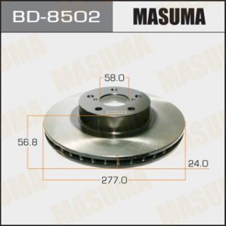 Диск гальмівний передній forester/s11 (кратно 2 шт) MASUMA BD8502