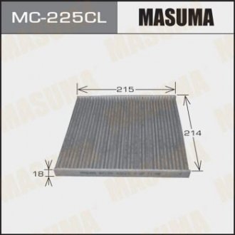 Фільтр салону ac-102 вугільний MASUMA MC225CL (фото 1)