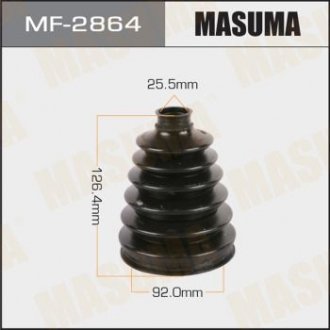 Пильовик ШРУСа (пластик) + спецхомут HONDA ACCORD VIII (MF-2864) MASUMA MF2864 (фото 1)