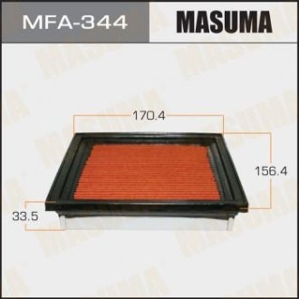 Фильтр воздушный ПропиткаNISSAN NOTE (E11, NE11) 1.6, 1.4 (06-12)/NISSAN TIIDA (C11) 1.6, 1.8 (07-12) (MFA-344) MASUMA MFA344