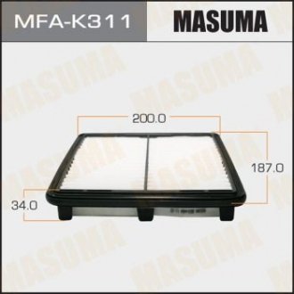 Фильтр воздушный DAEWOO/ MATIZ/ V800, V1000 98- (MFA-K311) MASUMA MFAK311 (фото 1)