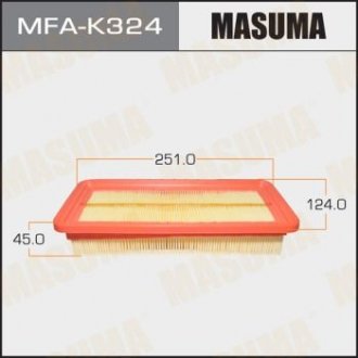 Фільтр повітряний HYUNDAI/ GETZ/ V1100, V1300, V1400, V1600 02- (MFA-K324) MASUMA MFAK324