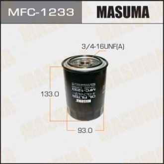Фильтр масляный MAZDA 5 (CW) 2.0 (11-16)Turbo (10-15)/SKODA ROOMSTER (5J) 1.2 TDI (10-15) (MFC-1233) MASUMA MFC1233 (фото 1)