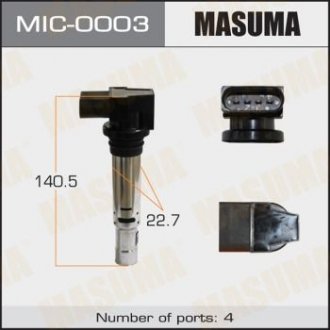 Котушка запалювання AUDI A2, A3/BLF, BMY (MIC-0003) MASUMA MIC0003