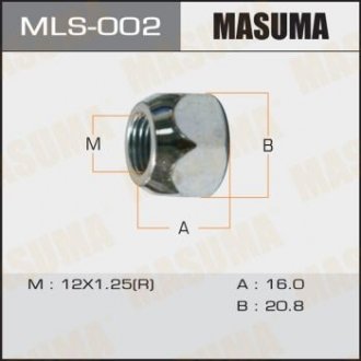 Гайка колеса 12x1.25/под ключ=21мм MASUMA MLS002 (фото 1)