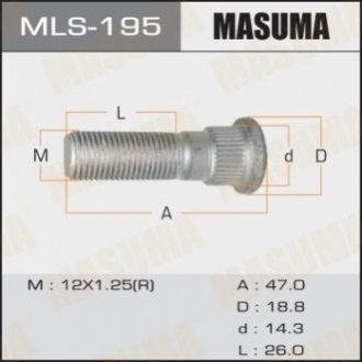 Болт кріплення колеса MASUMA MLS-195