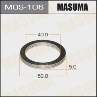 Кільце ущільнювача, труба вихлопного газу MASUMA MOS-106 (фото 1)