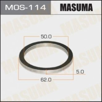 Кільце ущільнювача, труба вихлопного газу MASUMA MOS-114 (фото 1)