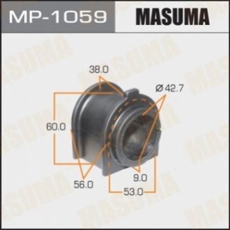 Втулка стабілізатора переднього toyota land cruiser (07-) (кратно 2 шт) MASUMA MP1059 (фото 1)