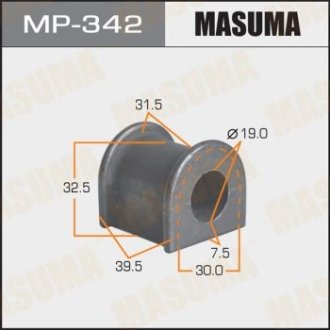 Втулка стабилизатора /rear/ rav 4 aca20, zca25 MASUMA MP342 (фото 1)