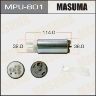 Бензонасос електричний (+сітка) mazda/ mitsubishi/ subaru MASUMA MPU801 (фото 1)