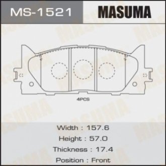 Комплект тормозных колодок MASUMA MS-1521 (фото 1)