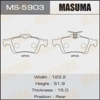 Комплект гальмівних колодок MASUMA MS-5903