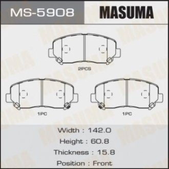 Комплект тормозных колодок MASUMA MS-5908 (фото 1)