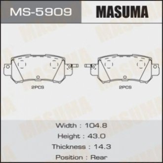 Комплект гальмівних колодок MASUMA MS-5909