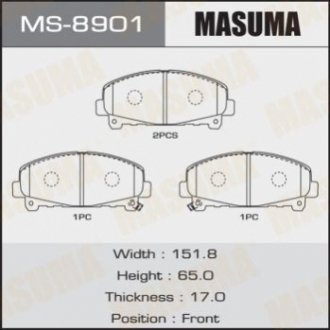 Комплект тормозных колодок MASUMA MS-8901 (фото 1)