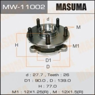 Комплект підшипника маточини колеса MASUMA MW-11002