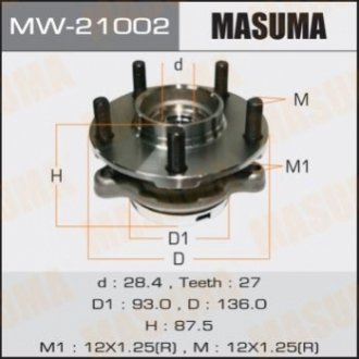 Комплект подшипника ступицы колеса MASUMA MW-21002 (фото 1)