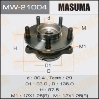 Комплект подшипника ступицы колеса MASUMA MW-21004 (фото 1)