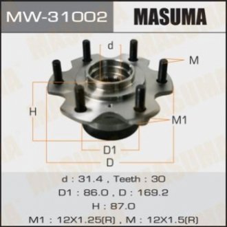 Комплект підшипника маточини колеса MASUMA MW-31002