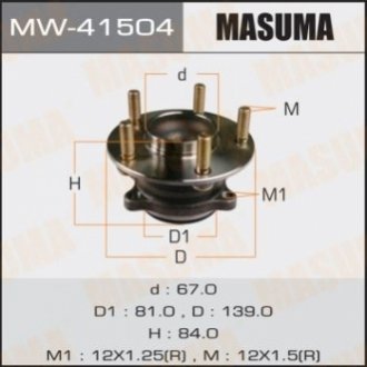 Комплект подшипника ступицы колеса MASUMA MW-41504