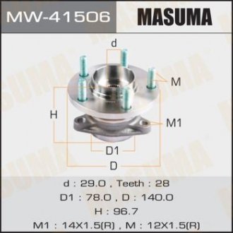 Ступиця колеса заднього MAZDA CX-9 / TB89# MASUMA MW41506