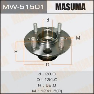 Ступиця колеса MOBILIO/ GB1, GB2 (MW-51501) MASUMA MW51501