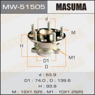 Ступиця колеса задн ACCORD / SL9 MASUMA MW51505