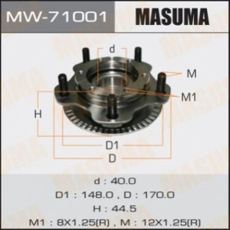 Комплект подшипника ступицы колеса MASUMA MW-71001