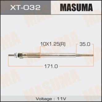 Свічка розжарювання PT-157.11V /1KZ-FTVTOYOTA YARIS (XT-032) MASUMA XT032
