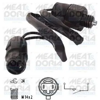 Meatdoria выключатель света заднего хода kia pride 97- MEAT & DORIA 36036