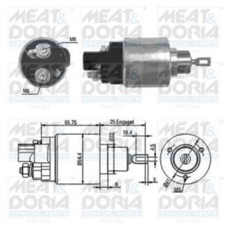 Тягове реле, стартер MEAT & DORIA 46070