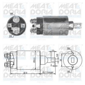 Тягове реле, стартер MEAT & DORIA 46143