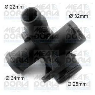 Meatdoria vw фланець охолоджуючої рідини audi a4/6 2.0tfsi 04- MEAT & DORIA 93246