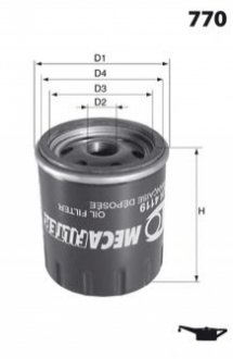 Масляний фільтр MECAFILTER ELH4400 (фото 1)