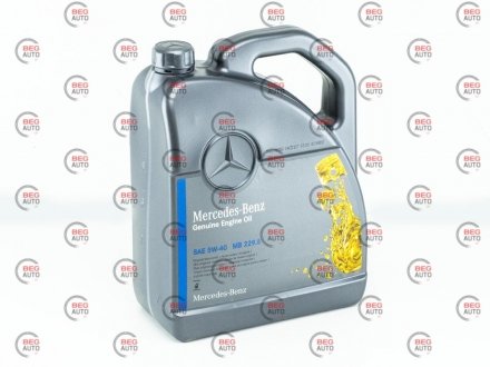 Мастило 5l mercedes sae 5w40 (mb229.5) MERCEDES-BENZ 000989920213