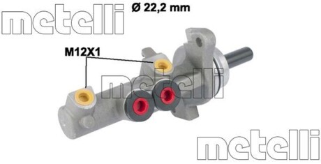 Цилиндр гидравлический тормозной METELLI 05-0833