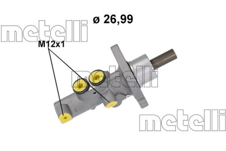 Головний гальмівний циліндр METELLI 05-1218