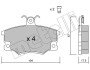 Комплект гальмівних колодок, дискове гальмо METELLI 22-0030-1 (фото 1)