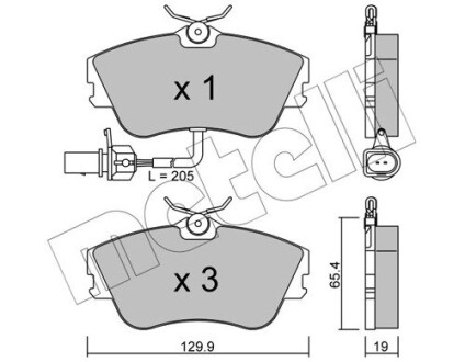 Гальмівні колодки METELLI 22-0164-1