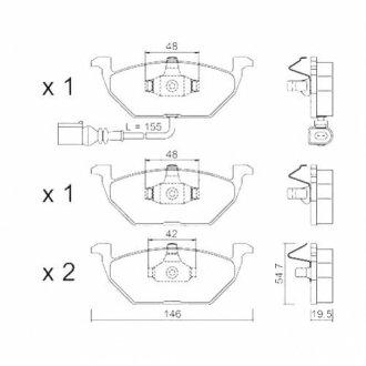 Комплект тормозных колодок, дисковый тормоз METELLI 22-0211-2 (фото 1)