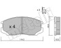 Комплект гальмівних колодок, дискове гальмо METELLI 22-0221-1 (фото 1)