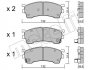 Комплект гальмівних колодок, дискове гальмо METELLI 22-0223-1 (фото 2)