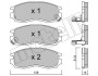 Комплект гальмівних колодок, дискове гальмо METELLI 22-0224-0 (фото 1)