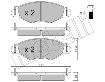 Гальмівні колодки METELLI 22-0254-1