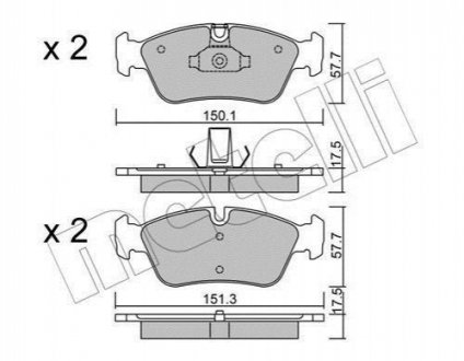 Гальмівні колодки METELLI 22-0260-0