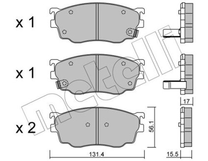 Гальмівні колодки METELLI 22-0301-0