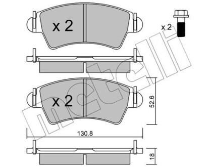 Тормозные колодки METELLI 22-0313-1